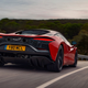 Rear view of McLaren Artura in Burnt Orange